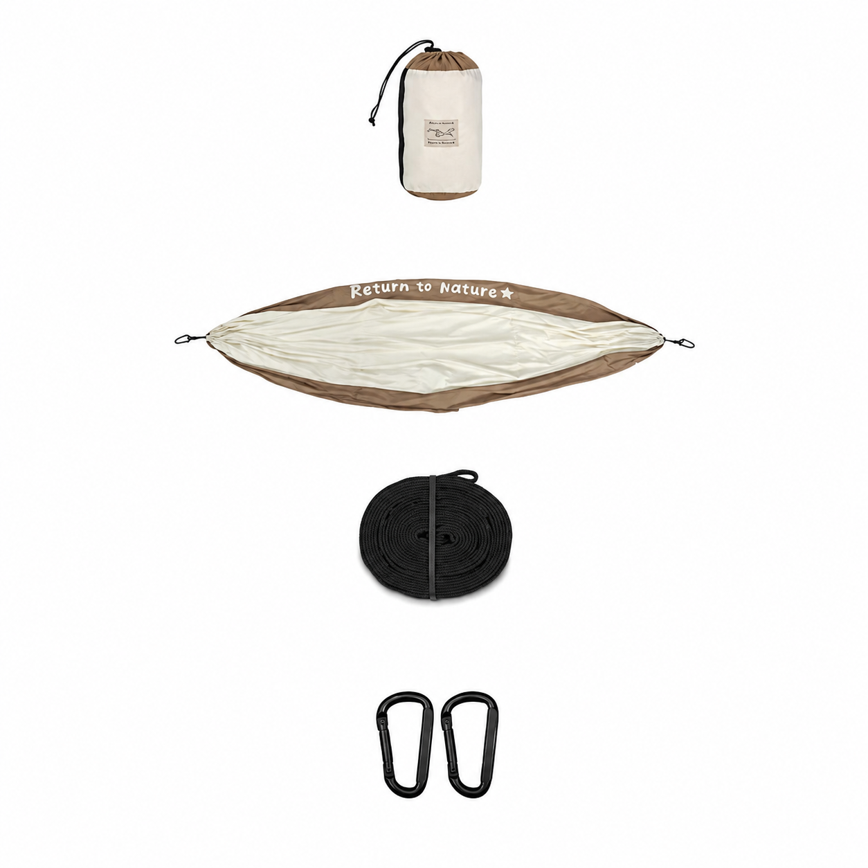 Naturehike hamaka s popruhy k uchycení pro 2 osobu 726 g - zelená