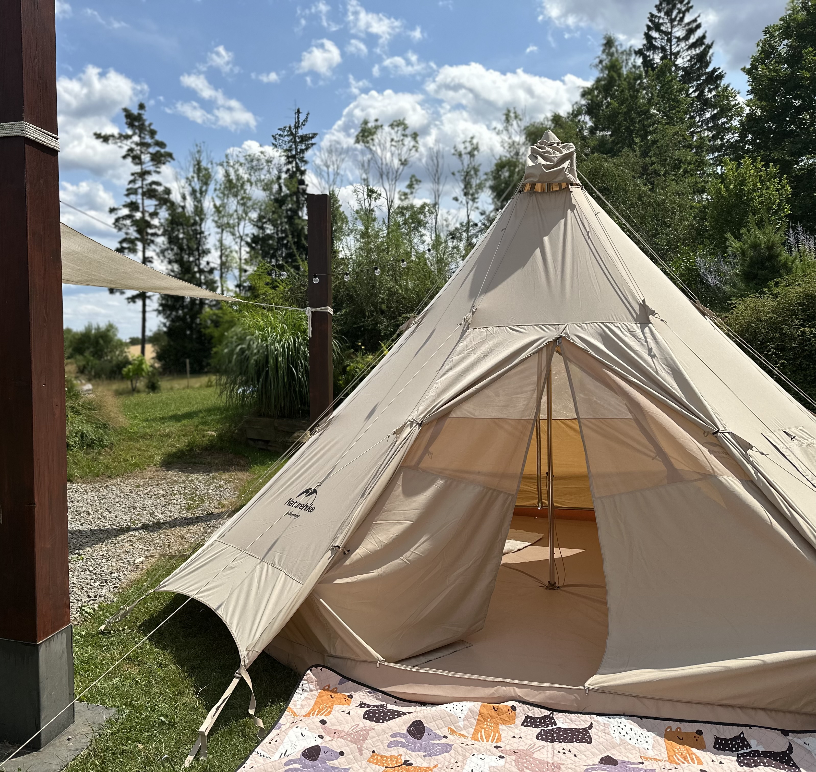 Naturehike bavlněný stan na glamping Pyramida 12.3