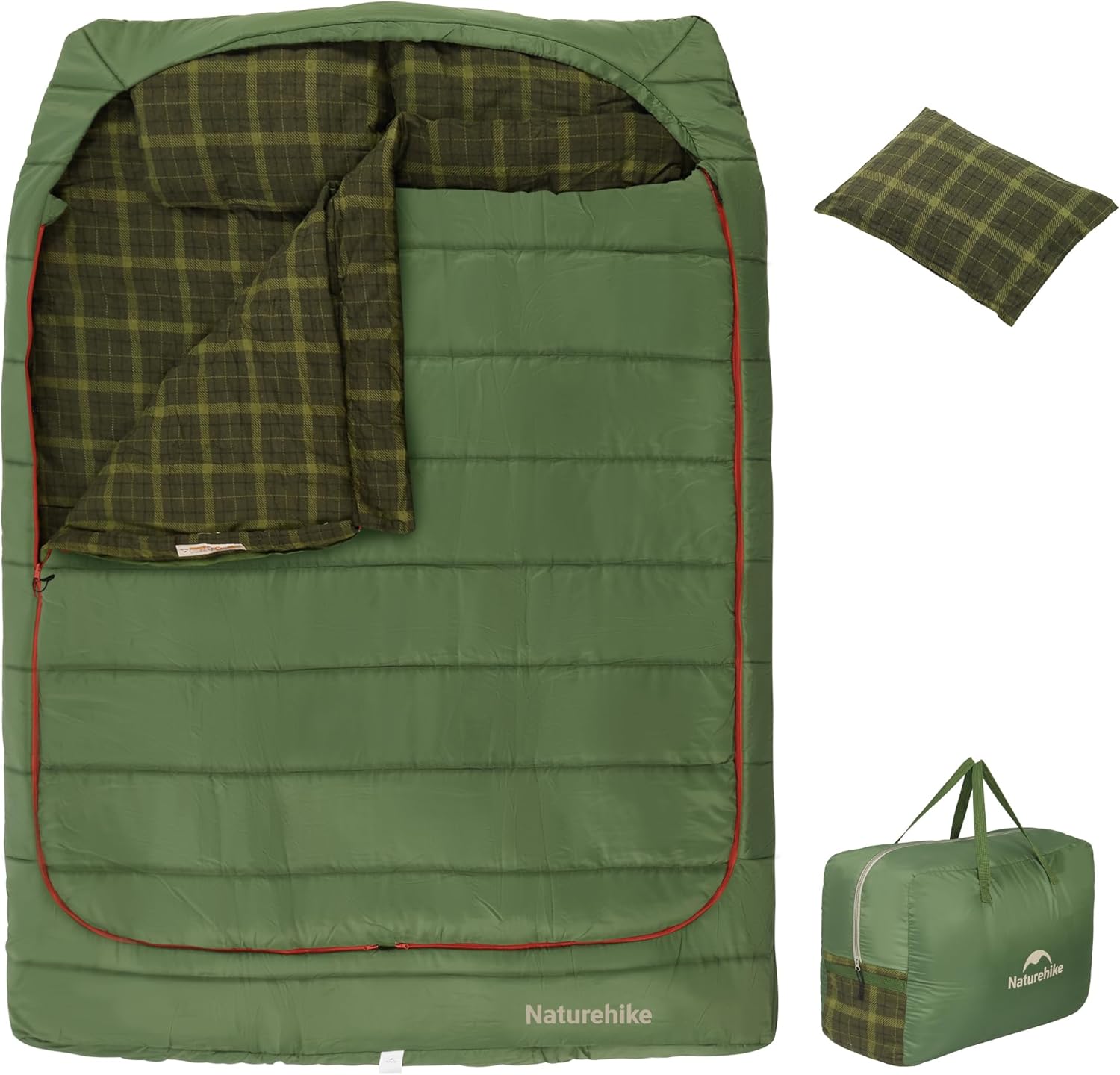 Naturehike dvojitý spací pytel Akimo 5,4 kg - zelený