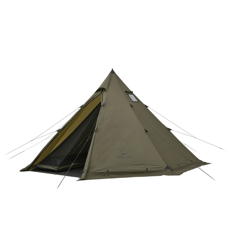 Naturehike osmiboký pyramidový stan Pasture Fire 9,7 kg - zelený