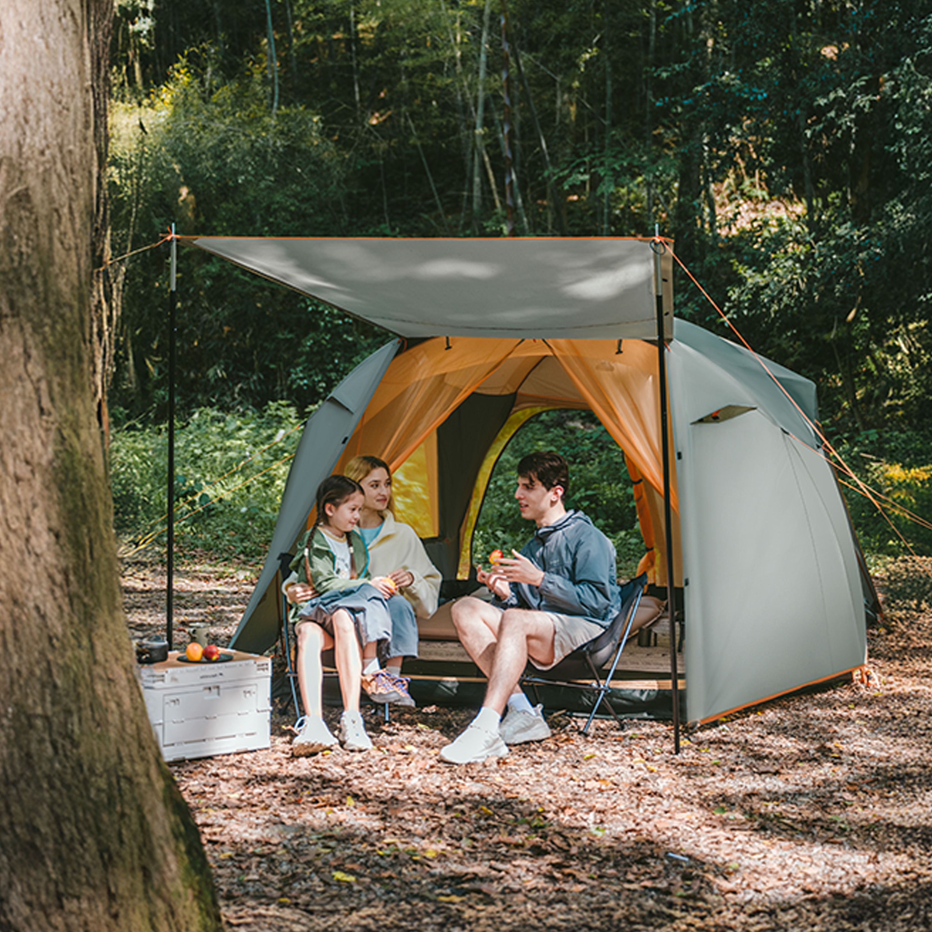 Naturehike velký rodinný stan Kota 8,5 kg - šedozelený
