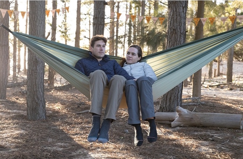Naturehike hamaka s popruhy k uchycení pro 2 osoby 690g - zelená