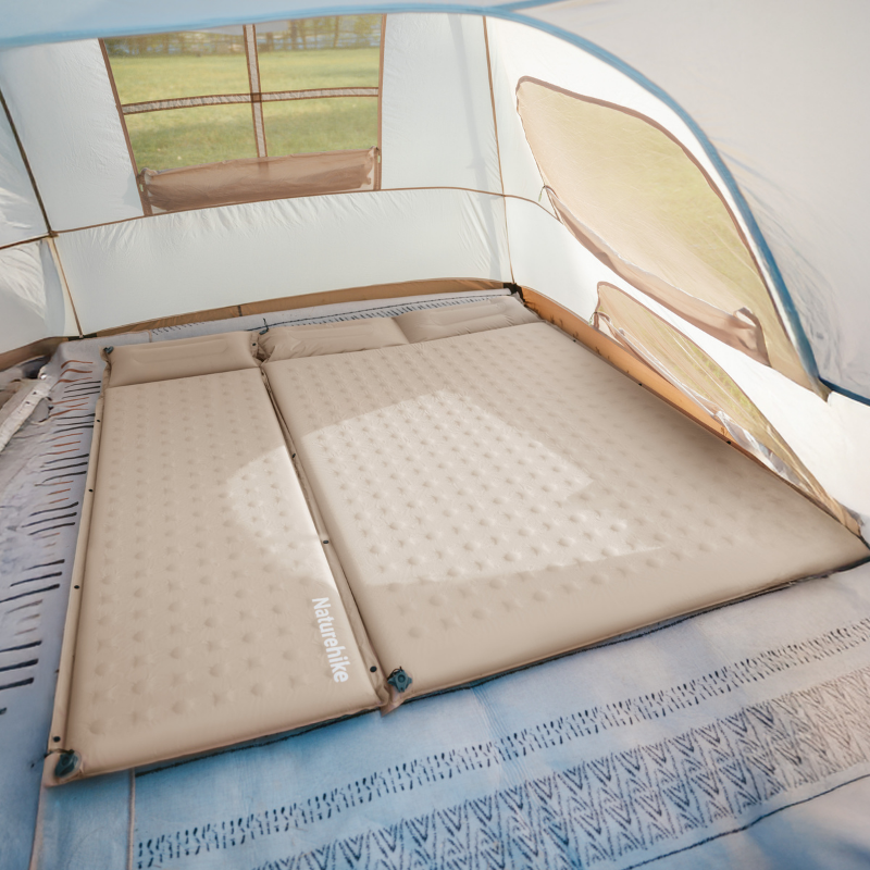 Naturehike dvojitá karimatka Trail s nafukovacím polštářem zesílená 3600g - zelená