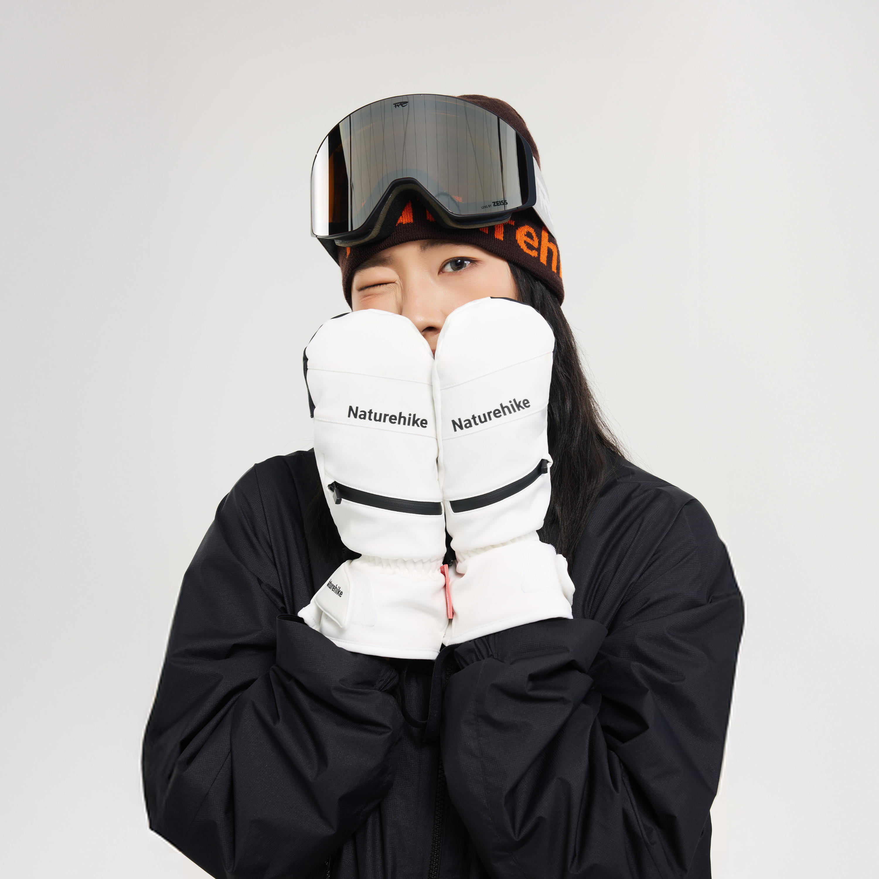 Naturehike zimní rukavice vel. XL - bílé