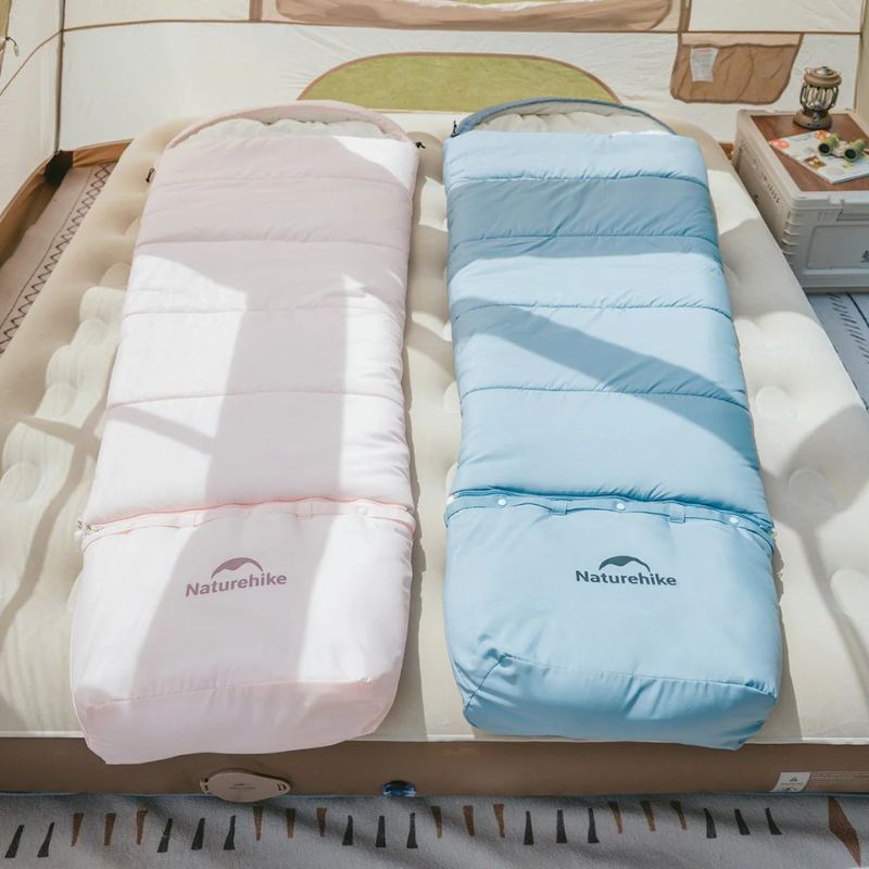 Naturehike dětský rostoucí spacák C300 1450g - modrý - levý