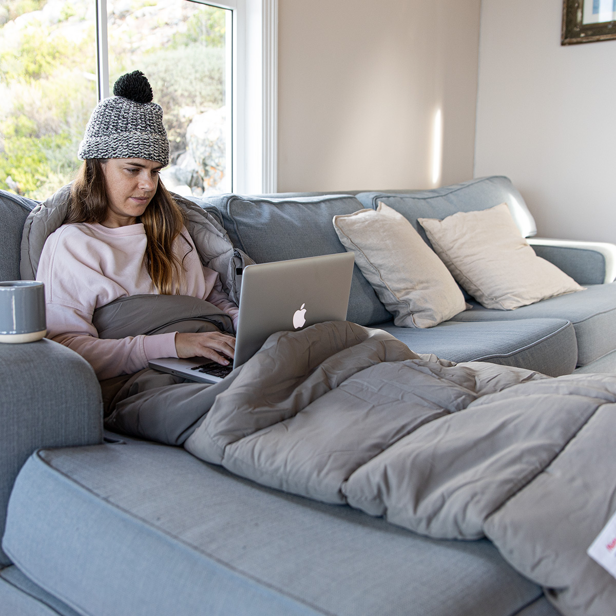 Naturehike pratelný spacák MS500 s kapucí 2,2 kg - světle zelený - pravý