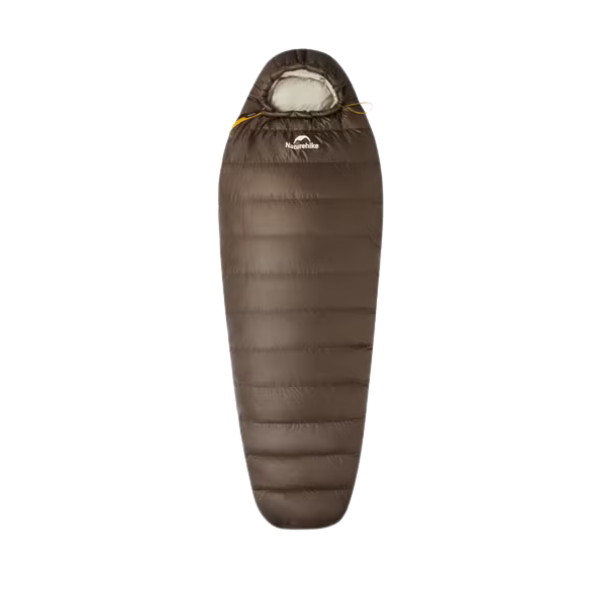 Naturehike péřový ultralehký spací pytel Snow Petrel vel. L SP700 - hnědý