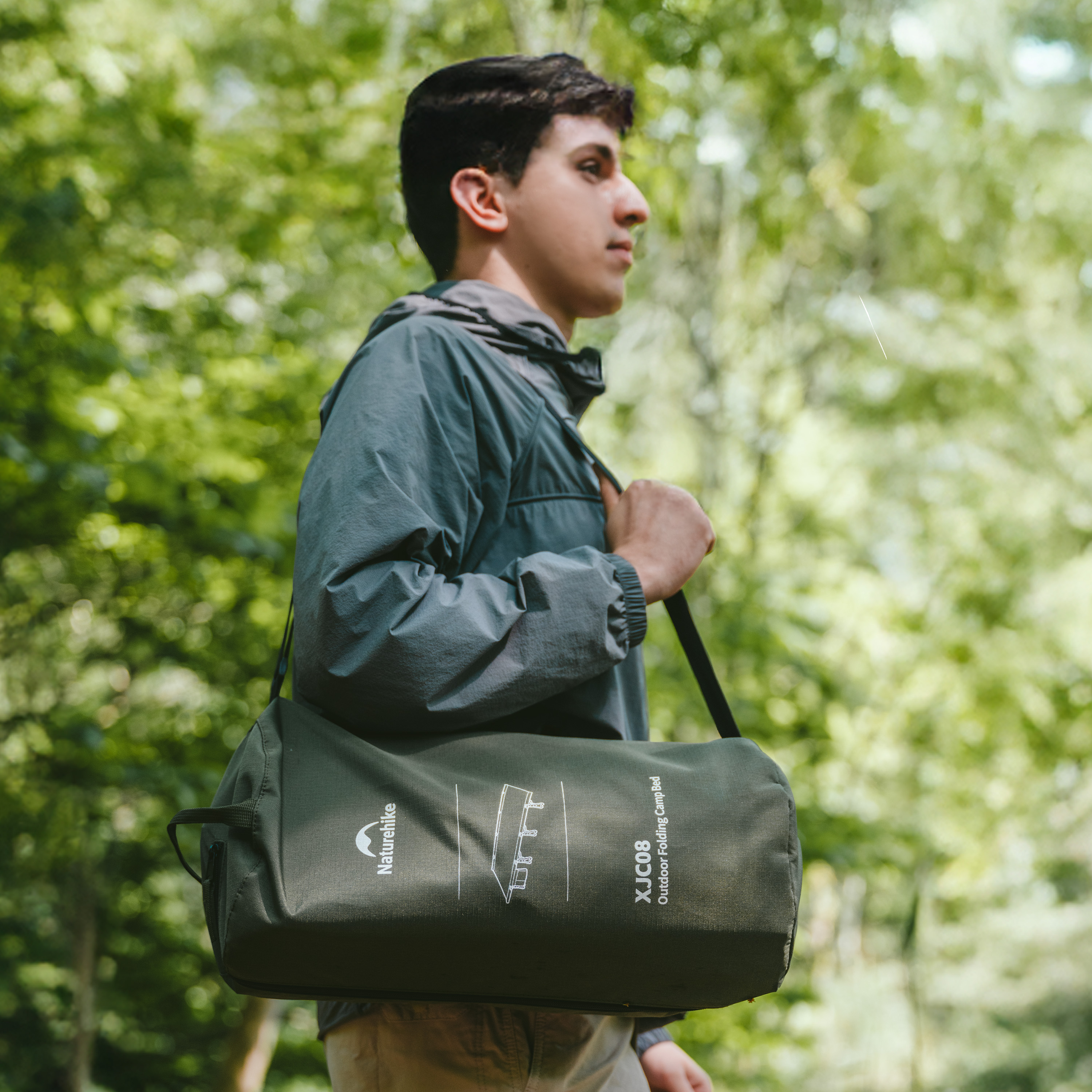 Naturehike skládací kempingová postel Greenfield - zelená