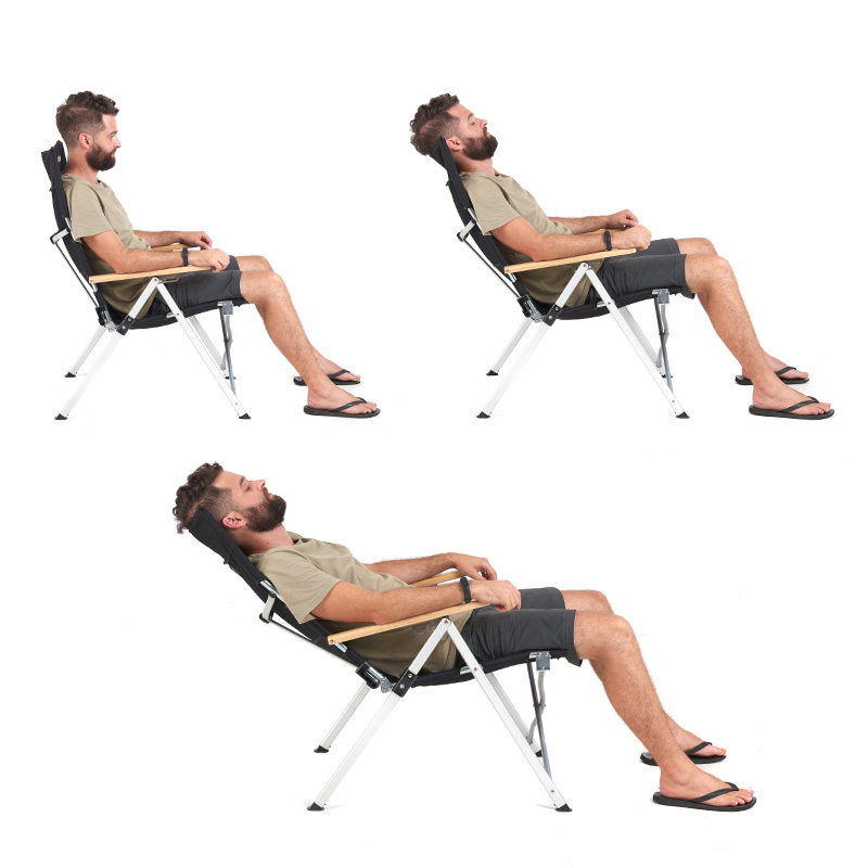 Naturehike polohovací křeslo L06 - černé