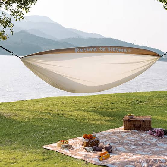 Naturehike hamaka s popruhy k uchycení pro 2 osobu 726 g - hnědá