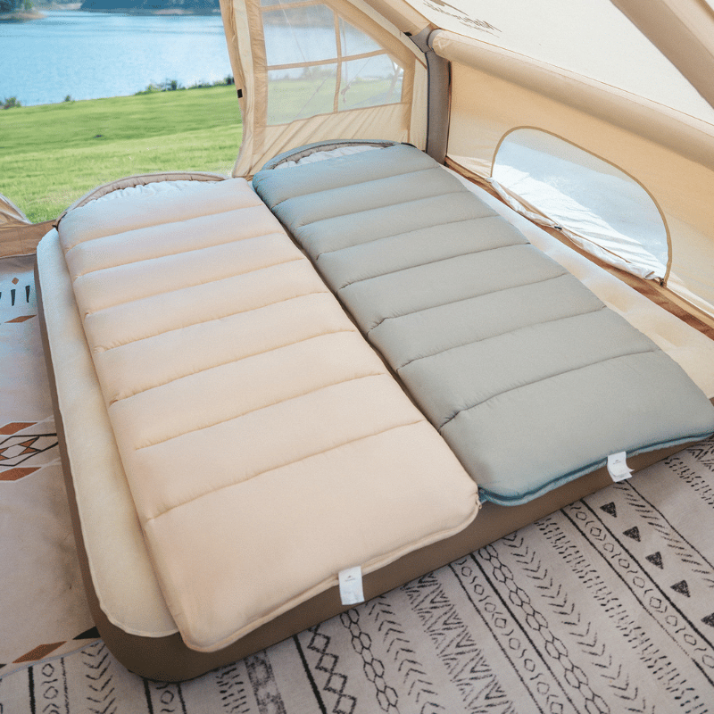 Naturehike pratelný spacák MS300 s kapucí 1,63 kg - šedý - levý
