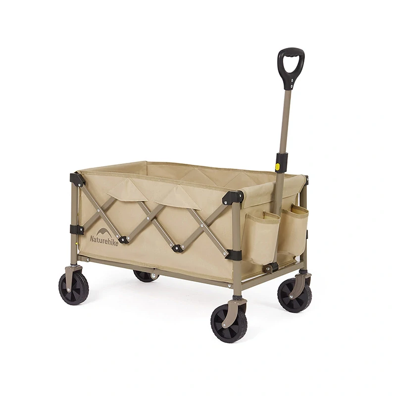 Naturehike skládací přepravní vozík na kolečkách Smart 6 kg - krémový