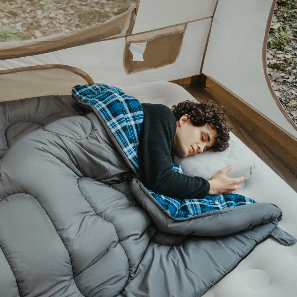 Naturehike bavlněný spací pytel HL500 modrý flanel 2,7kg