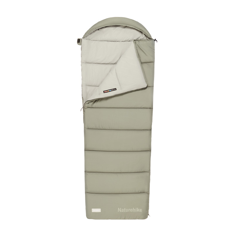 Naturehike pratelný spacák MS500 s kapucí 2,2 kg - světle zelený - pravý