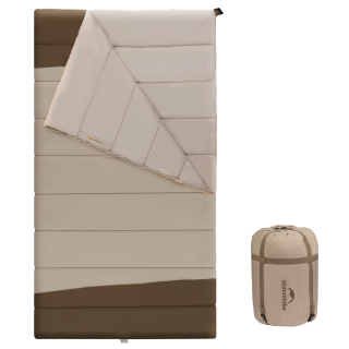 Naturehike extra široký spací pytel YC300 2,4 kg - hnědý