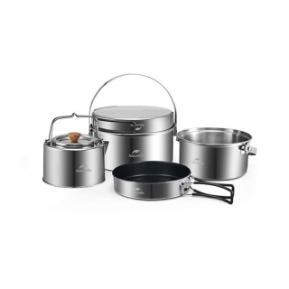 Naturehike set nádobí z nerezové oceli s konvicí 1352g