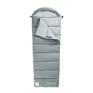 Naturehike pratelný spacák M300 s kapucí 1480g - šedý