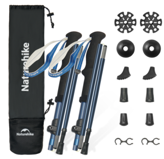 Naturehike hliníkove skládací hole Gale pár 468g - modrá
