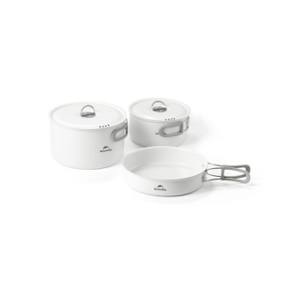 Naturehike hliníková sada nádobí s keramickou vrstvou pro 3-4 osoby - 1138g