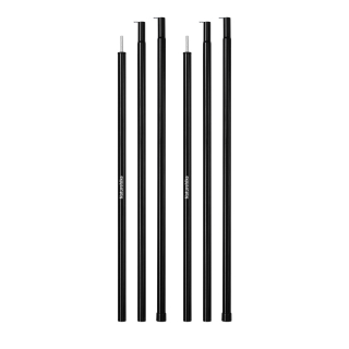 Naturehike třidílné skládací tyče k přístřeškům - 2 x 190 cm - černé