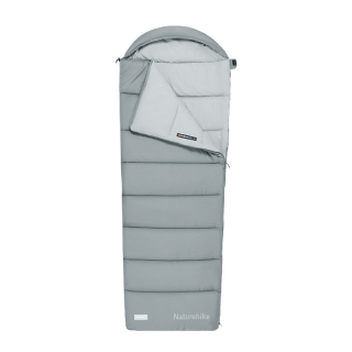 Naturehike pratelný spacák MS500 s kapucí 2,2 kg - šedý - levý