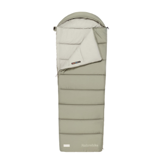 Naturehike pratelný spacák MS500 s kapucí 2,2 kg - světle zelený - pravý