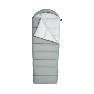 Naturehike pratelný spacák MS300 s kapucí 1,63 kg - šedý - levý